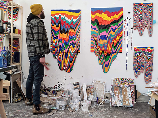 Artist Derick Smith in his Studio in Kells